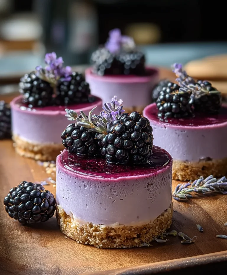 Luscious Blackberry Lavender Cheesecake Delight
