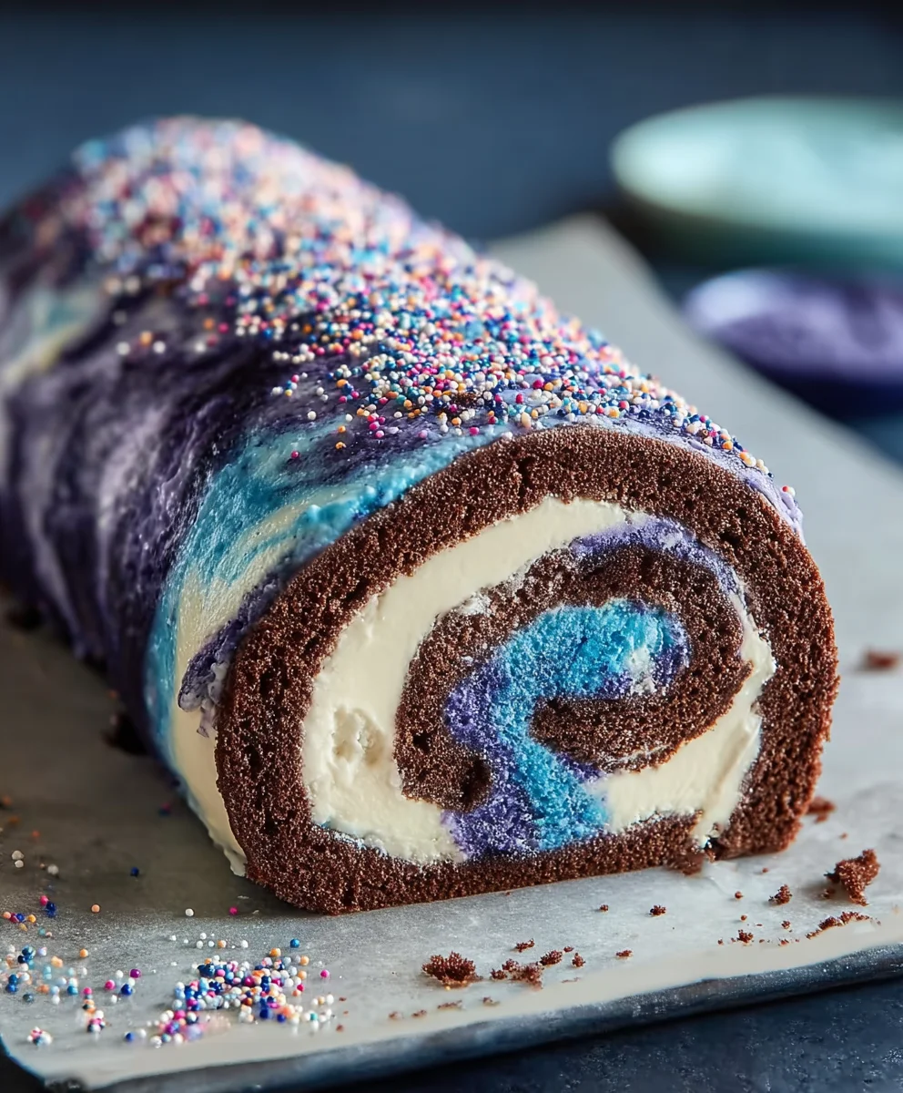 Galaxy Cake Roll Recipe - Easy Stellar Dessert