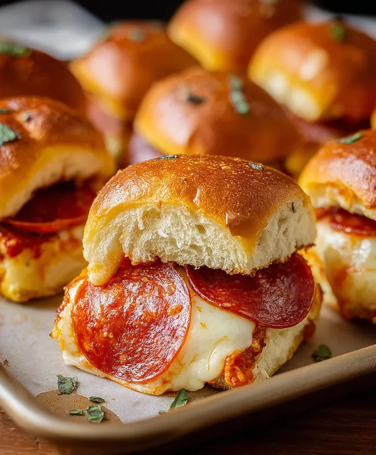 Beef Beef Pepperoni Pizza Sliders- Easy Crowd Pleaser