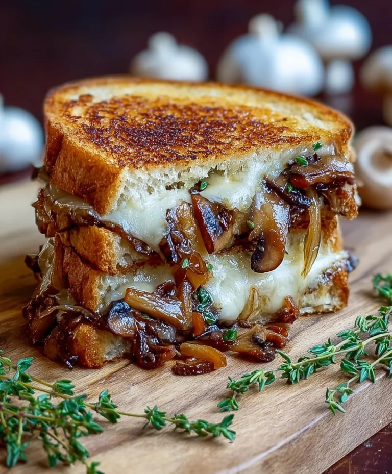 Caramelized Mushroom Grilled Cheese- Gourmet Sandwich