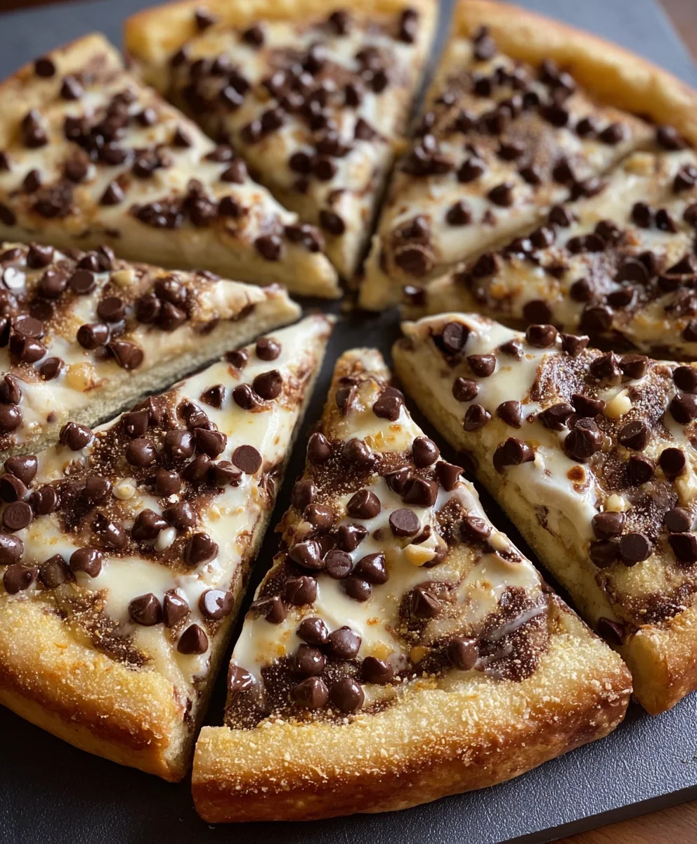 Easy Chocolate Chip Dessert Pizza Recipe