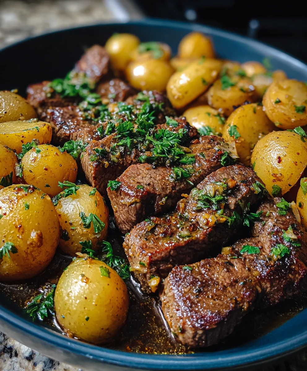 Garlic Butter Beef Steak and Potatoes Recipe