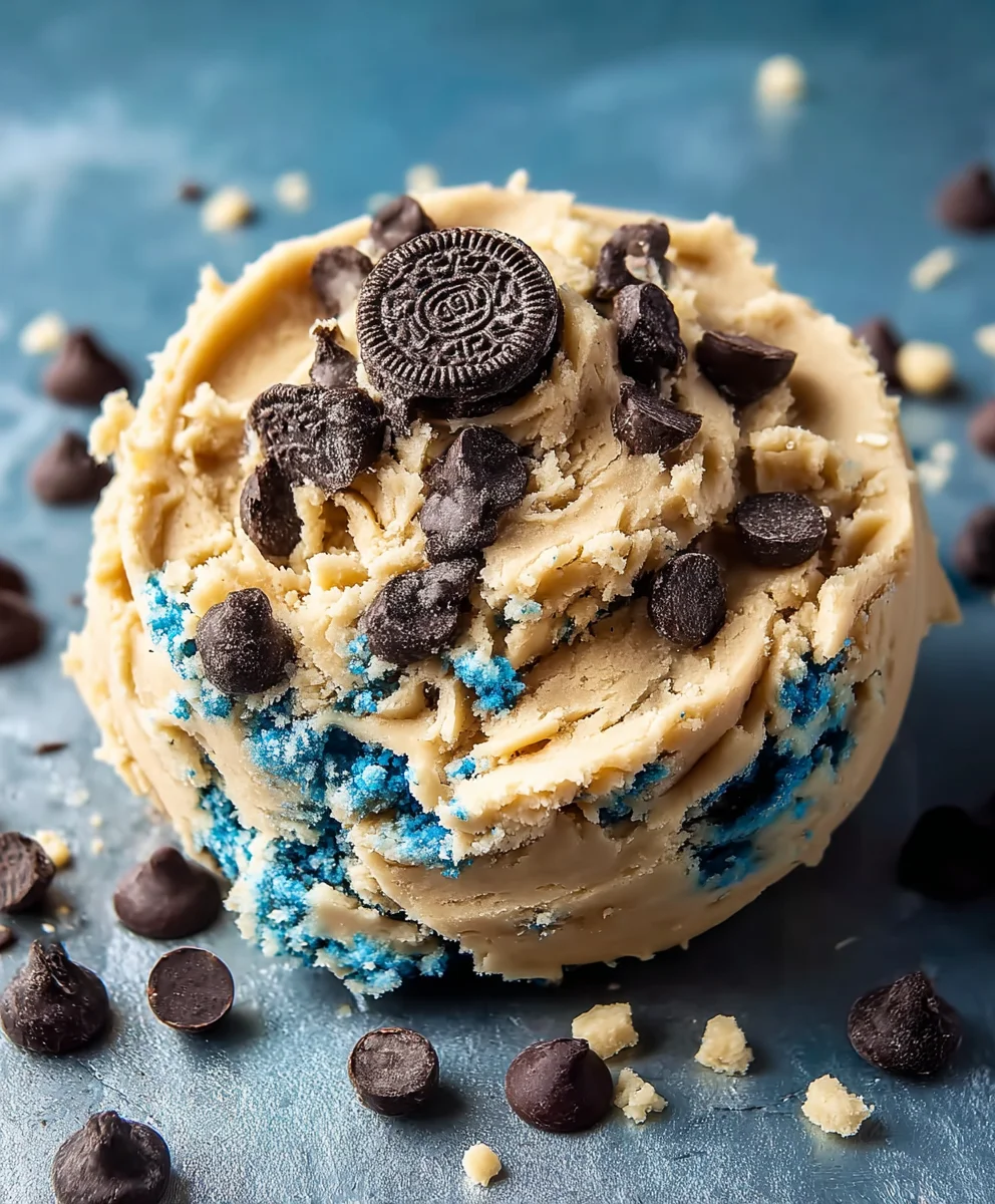 Cookie Monster Edible Cookie Dough - Easy Recipe