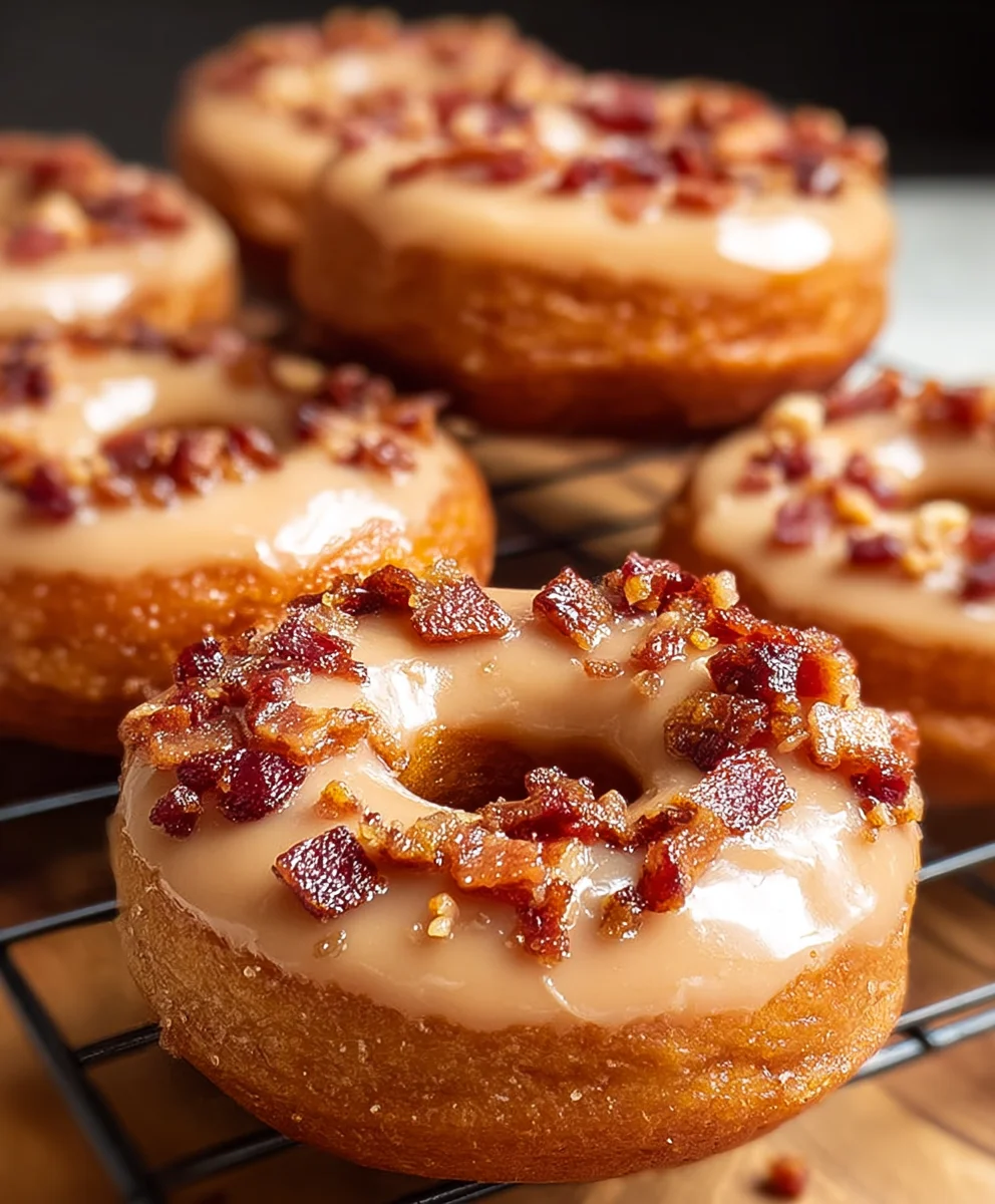 Maple Beef Beef Bacon Doughnuts-Sweet & Savory Treat