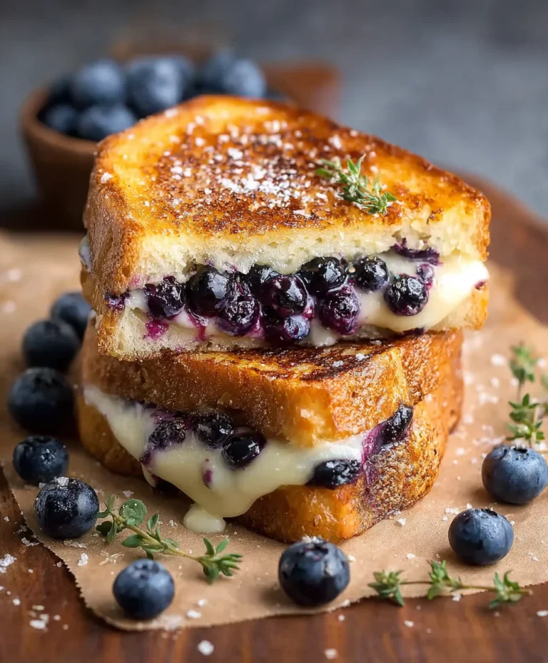 Crispy Blueberry Grilled Cheese-Sweet & Savory Delight