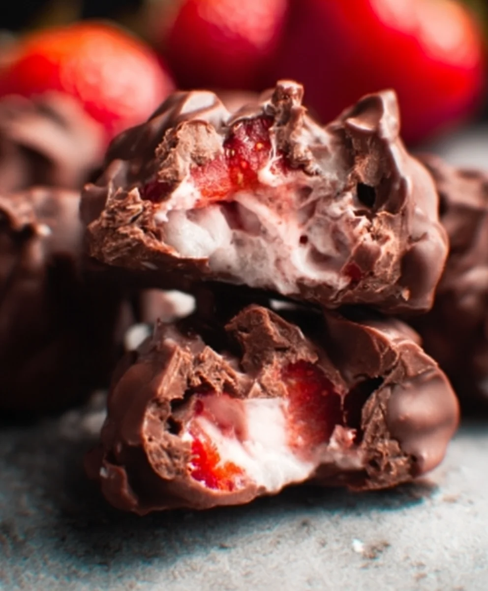 Chocolate Strawberry Yogurt Clusters Viral Recipe