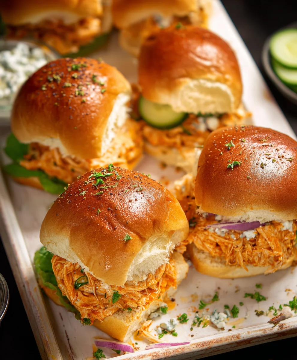 Spicy Buffalo Chicken Sliders- Quick & Easy Recipe