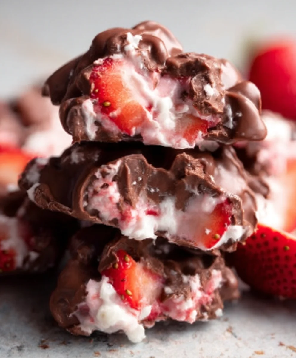 Chocolate Strawberry Yogurt Clusters Viral Recipe