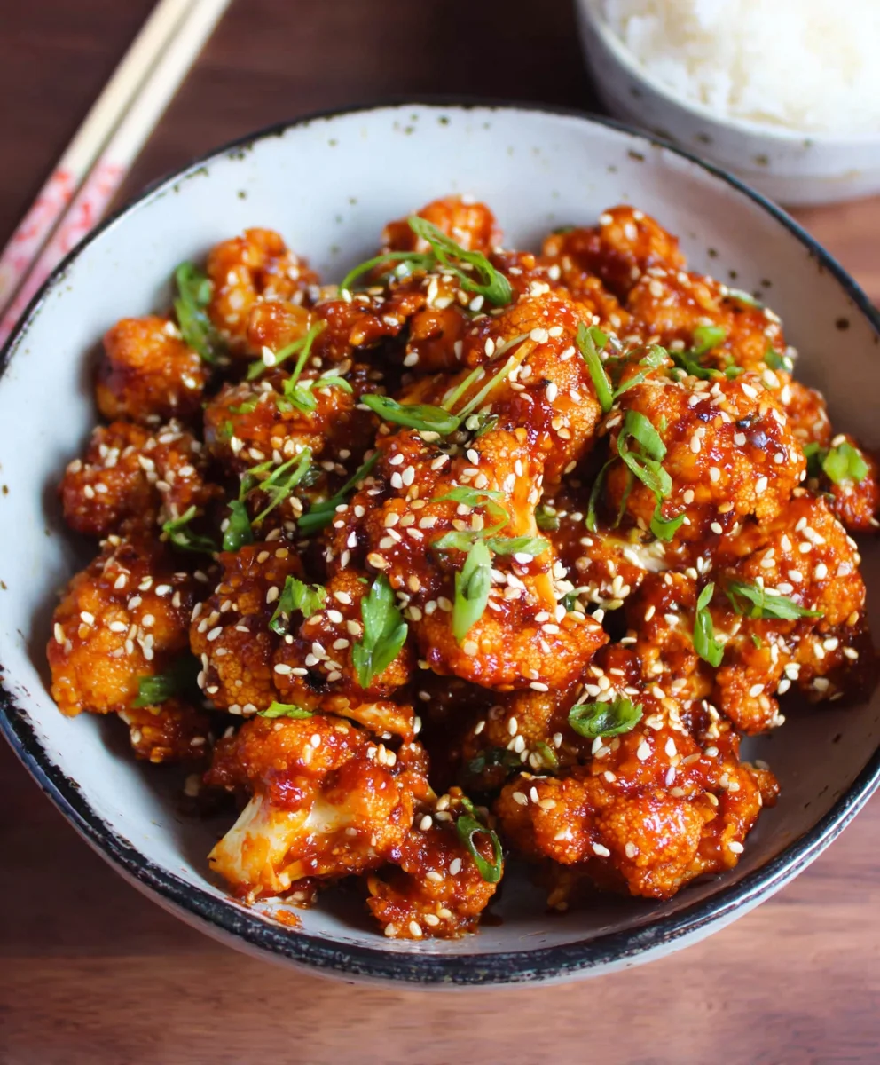 Sticky Sesame Cauliflower - Easy Vegan Dinner