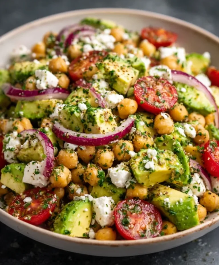 Chickpea Feta Avocado Salad – Fresh & Easy Recipe