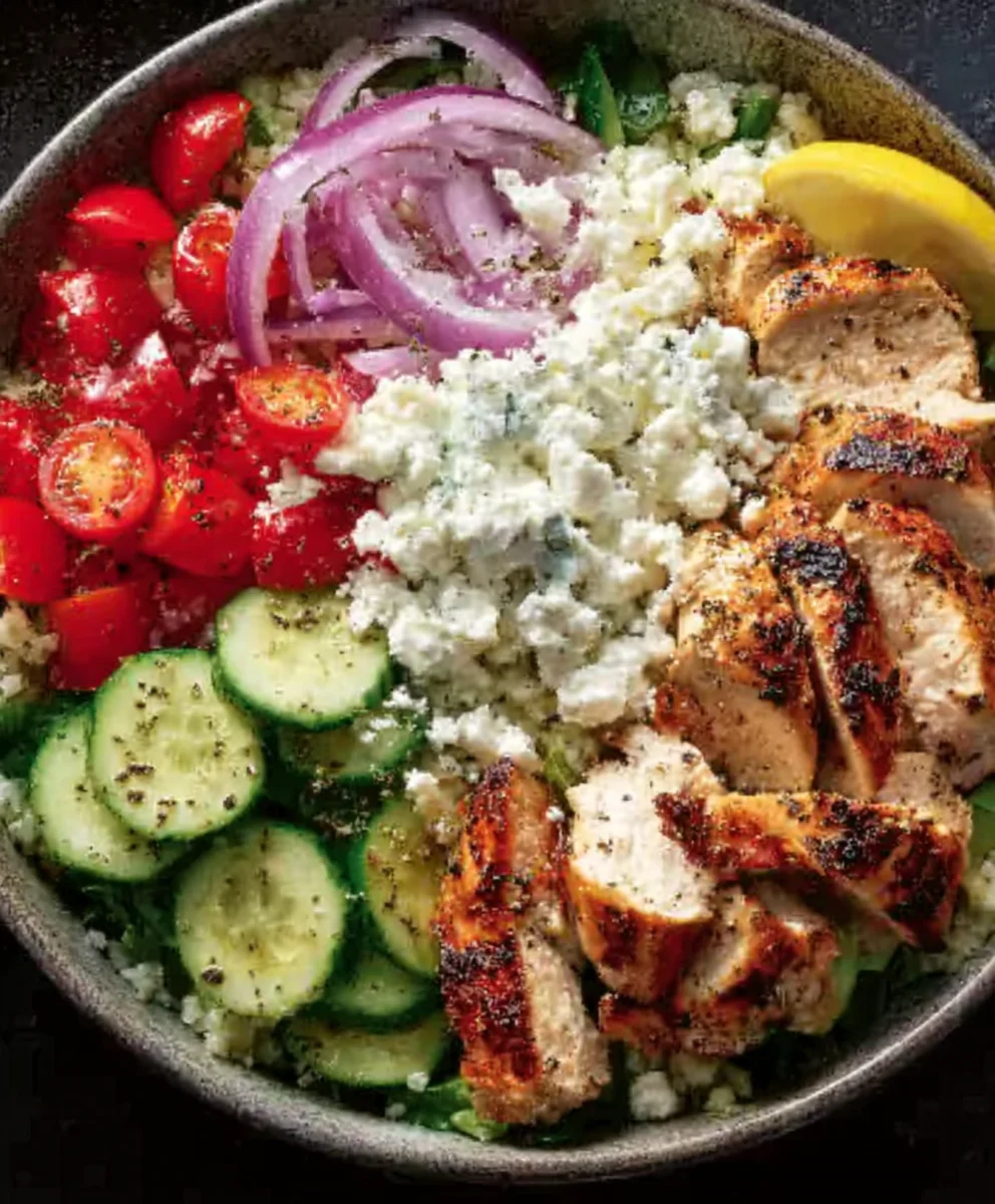 Easy Greek Chicken Bowls- Quick & Healthy Dinner