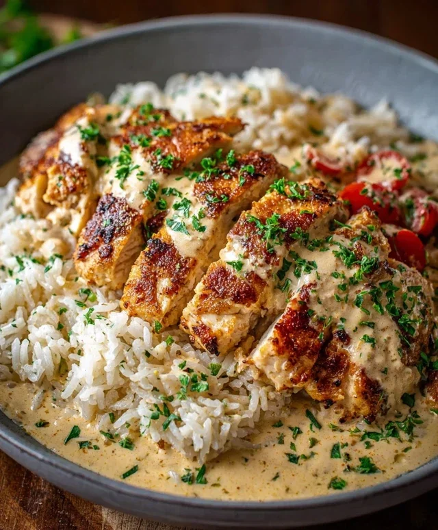 High Protein Creamy Cajun Chicken Rice