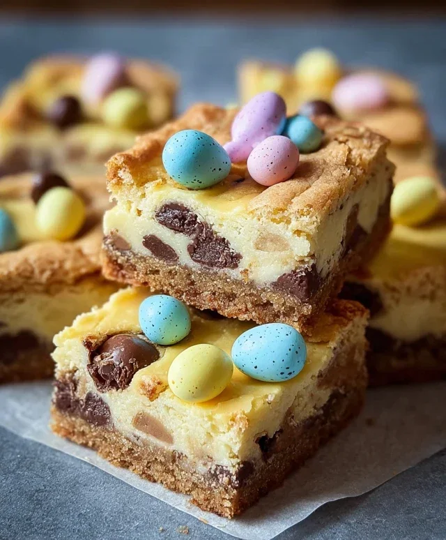Mini Egg Cheesecake Cookie Bars