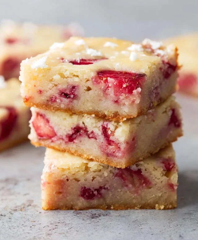 Strawberry Lemon Blondies