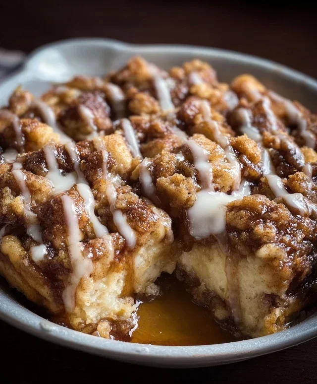 Apple Crisp Cinnamon Roll Casserole