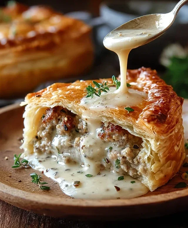 Sausage Gravy Puff Pie