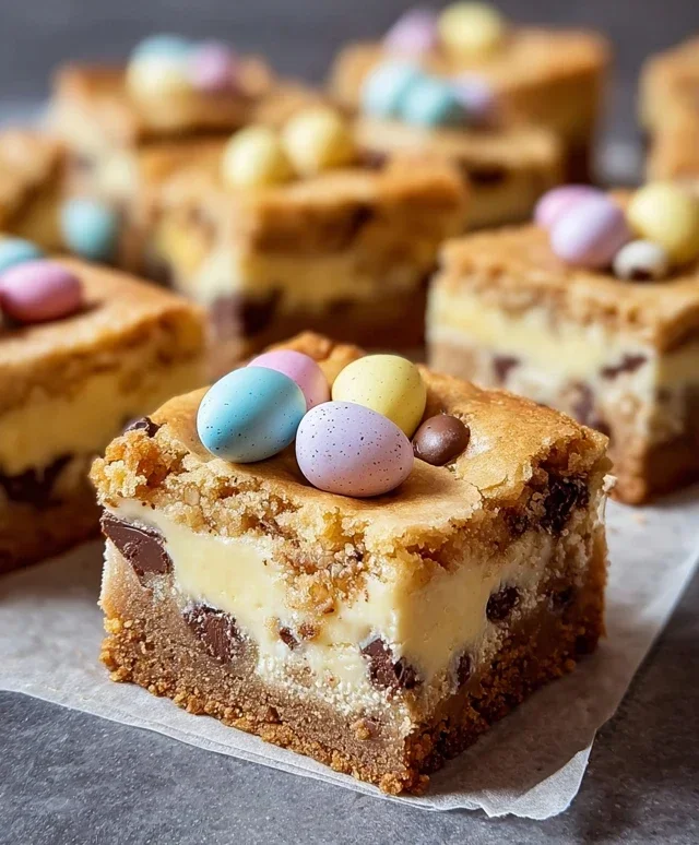 Mini Egg Cheesecake Cookie Bars