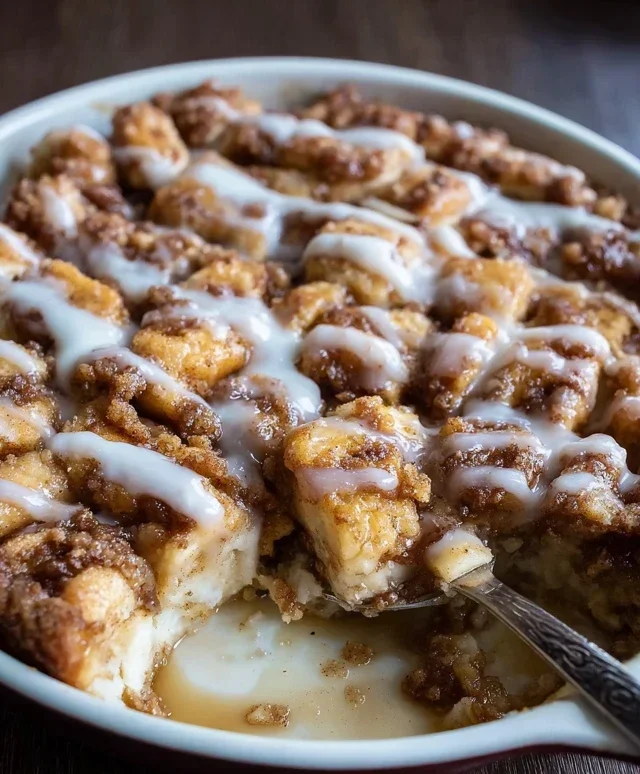 Apple Crisp Cinnamon Roll Casserole