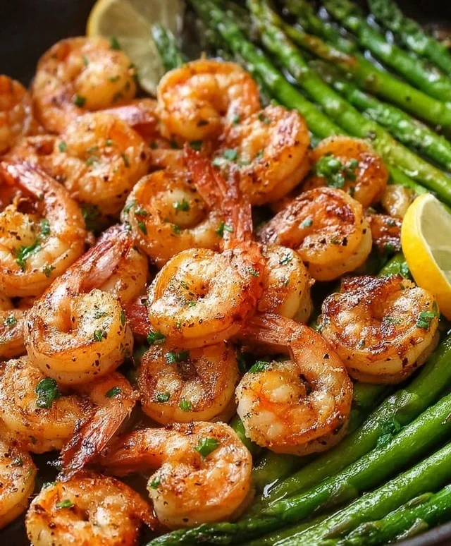 Lemon Garlic Shrimp and Asparagus (20-Minutes)