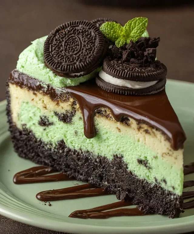 Mint Oreo Cheesecake Delight