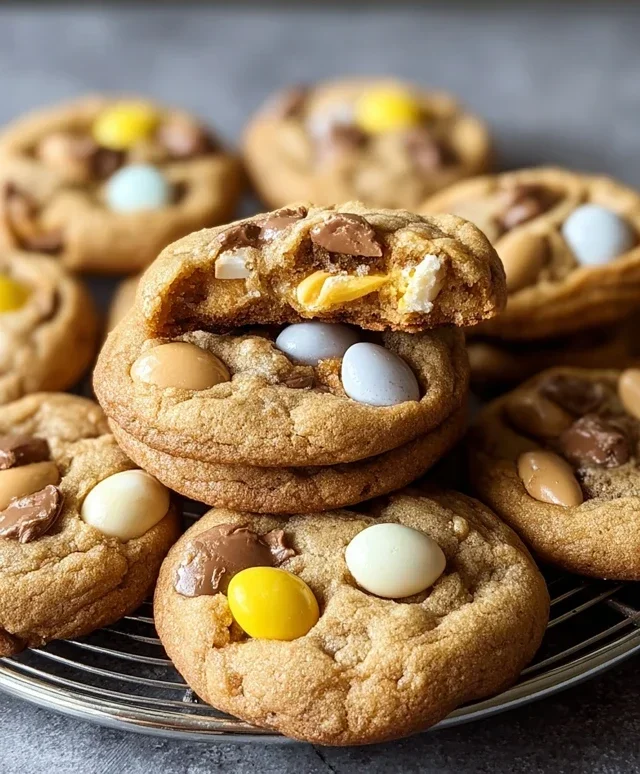 Brown Butter Cadbury Egg Cookies