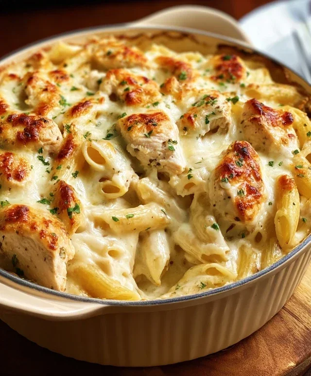 Chicken Alfredo Bake