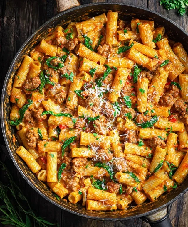 Creamy Sausage Rigatoni (One-Pan, 30-Minute Meal)