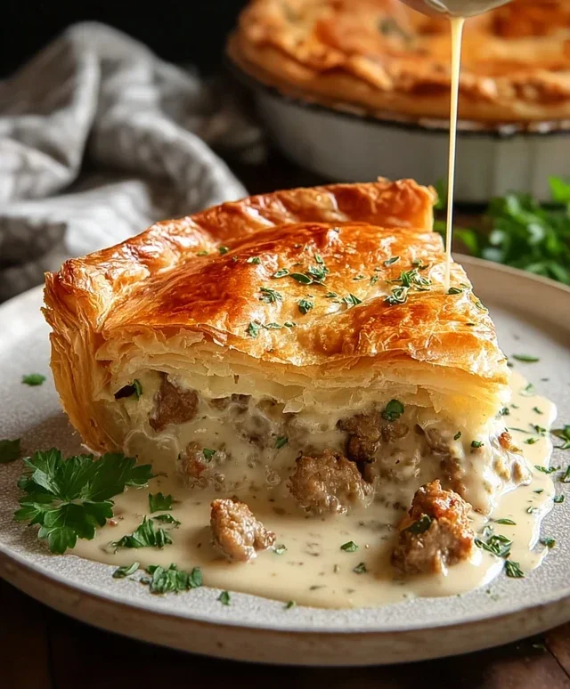 Sausage Gravy Puff Pie