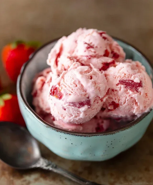 Homemade Strawberry Ice Cream