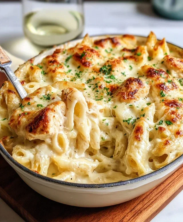 Chicken Alfredo Bake