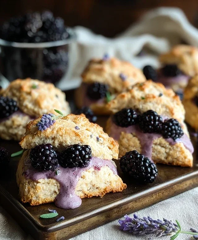Blackberry Lavender Scones