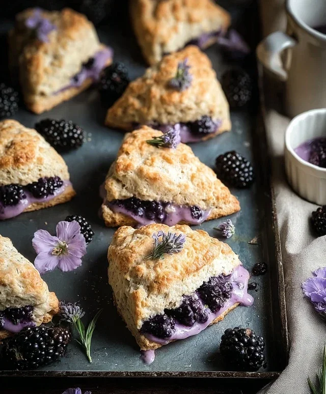 Blackberry Lavender Scones