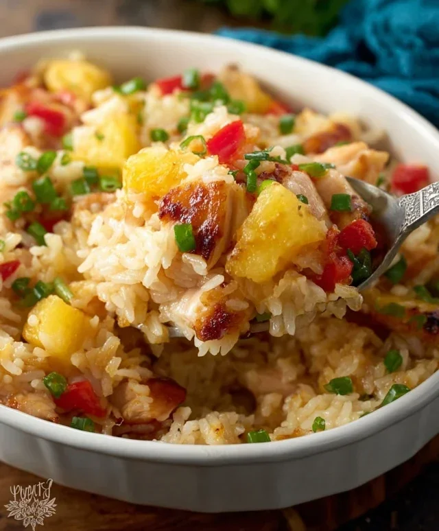 Aloha Pineapple Chicken Rice Casserole