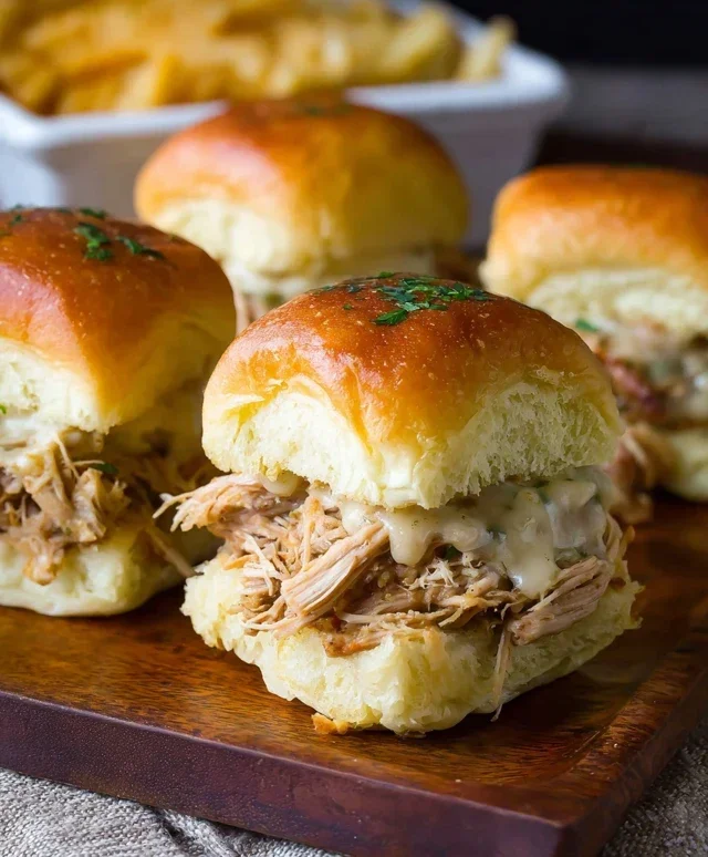 Crock Pot Mississippi Chicken Sliders