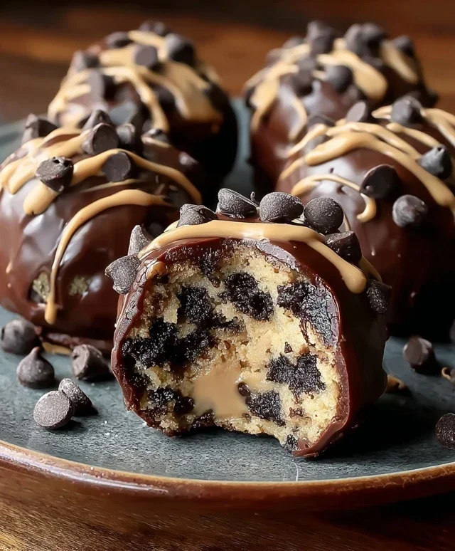 Chocolate Chip Cookie Dough Brownie Bombs