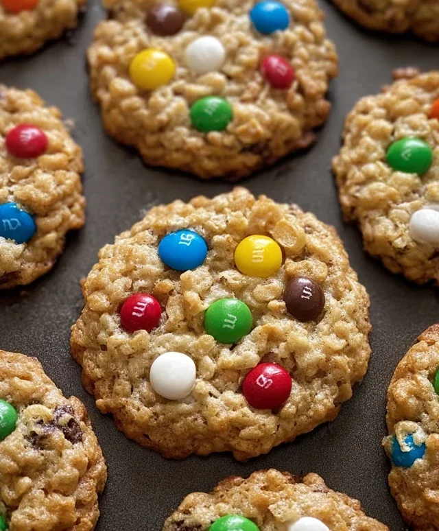 M&M Rice Krispies Cookies