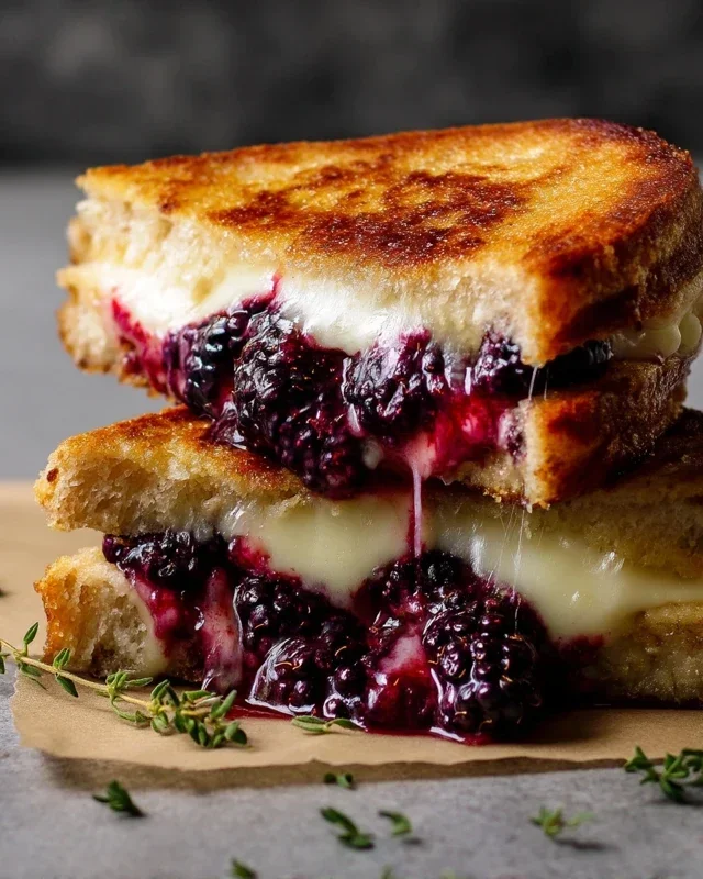Blackberry Balsamic and Brie Grilled Cheese