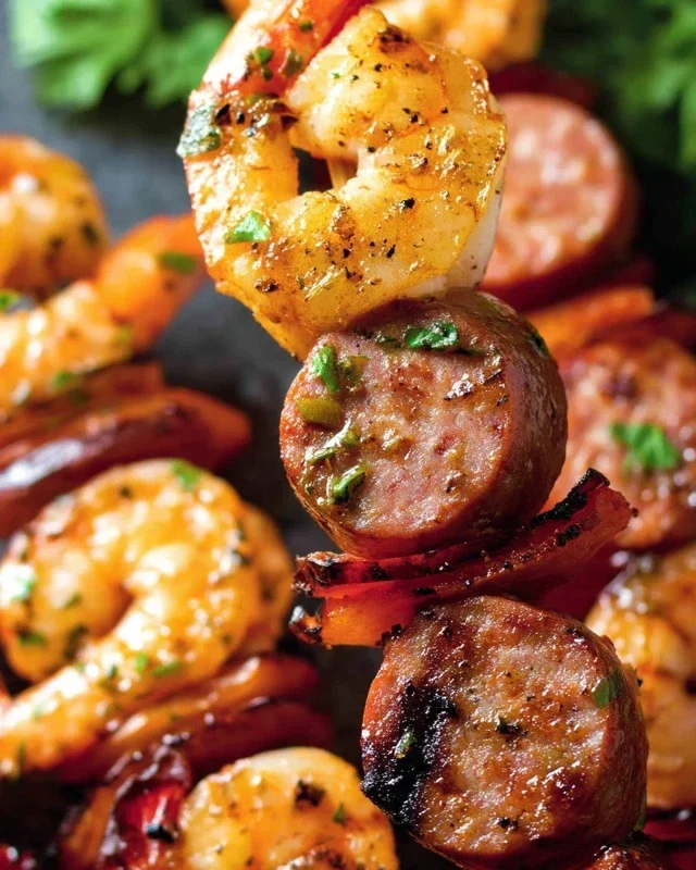 Sausage and Shrimp Kabobs