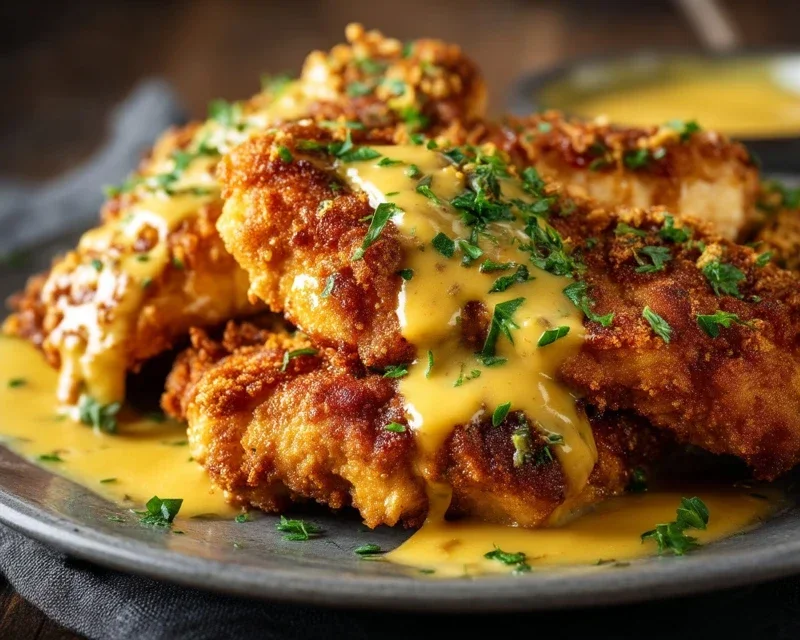 Pretzel Chicken with Mustard-Cheddar Sauce: An Amazing Ultimate Recipe