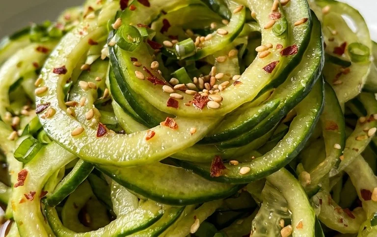 Spiral Cucumber Salad: Korean-Inspired Recipe