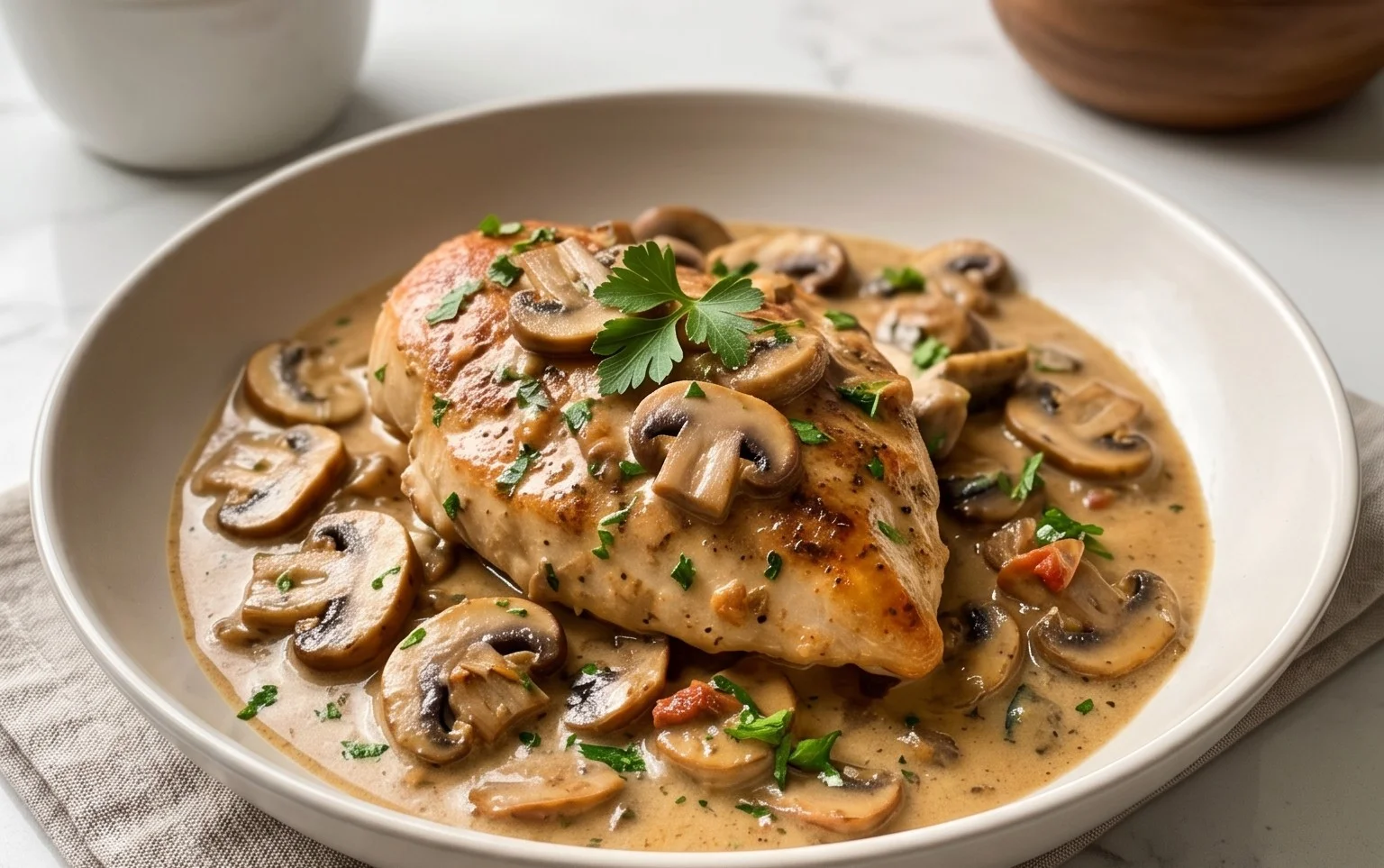 Creamy Mushroom Chicken Recipe