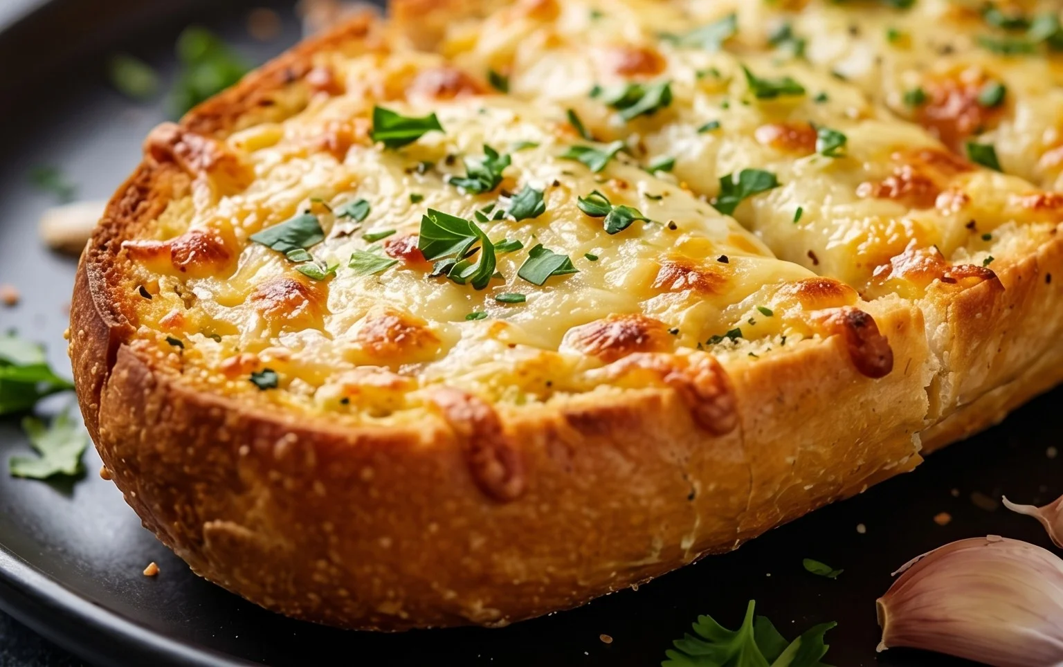 BEST CHEESY GARLIC BREAD RECIPE
