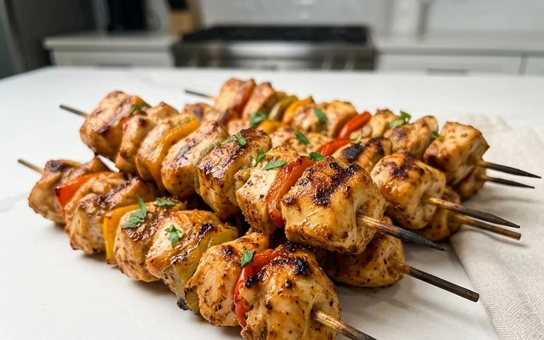 Air Fryer Chicken Skewers (VIDEO)
