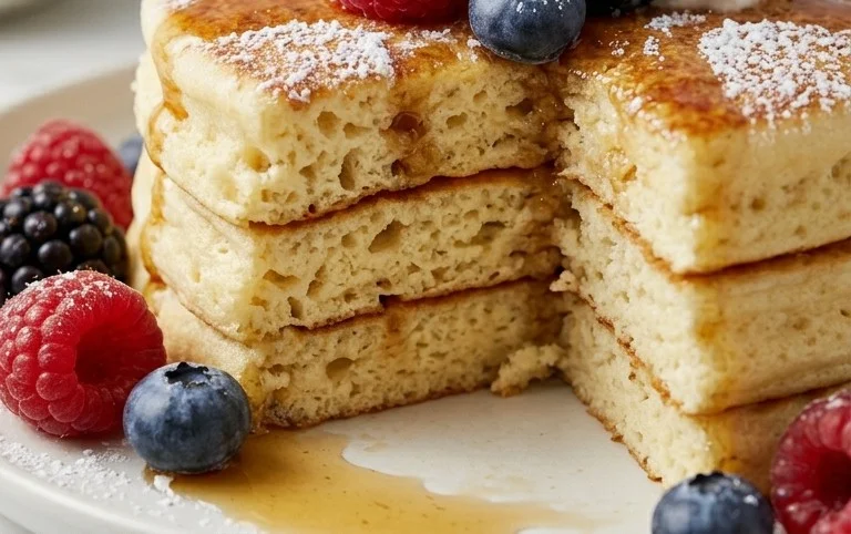 Fluffy Japanese Soufflé Pancakes
