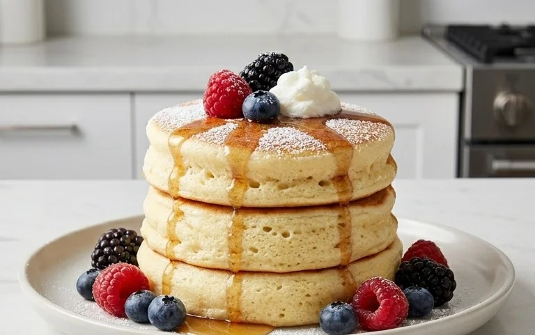 Fluffy Japanese Soufflé Pancakes