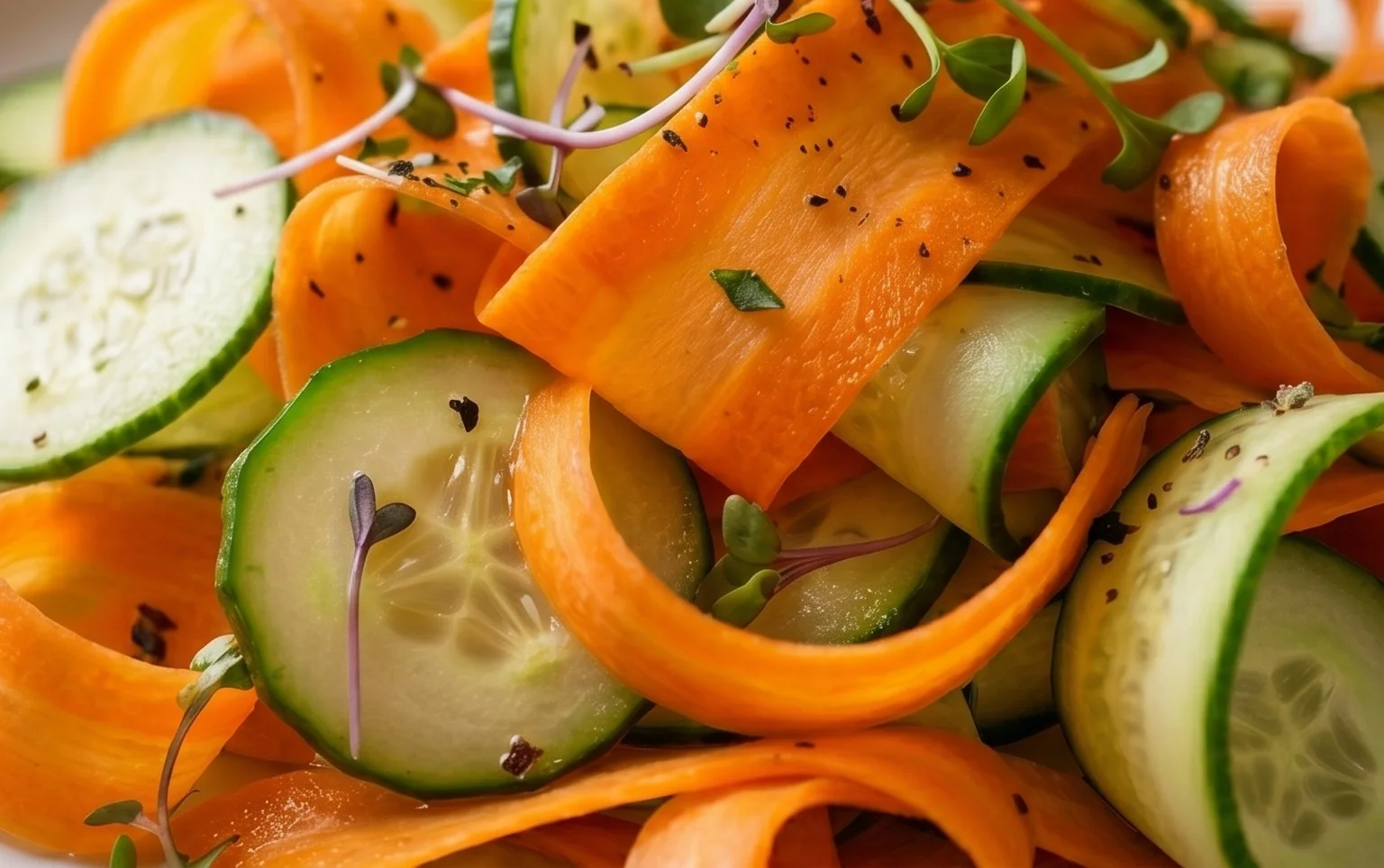 Carrot and Cucumber Ribbon Salad