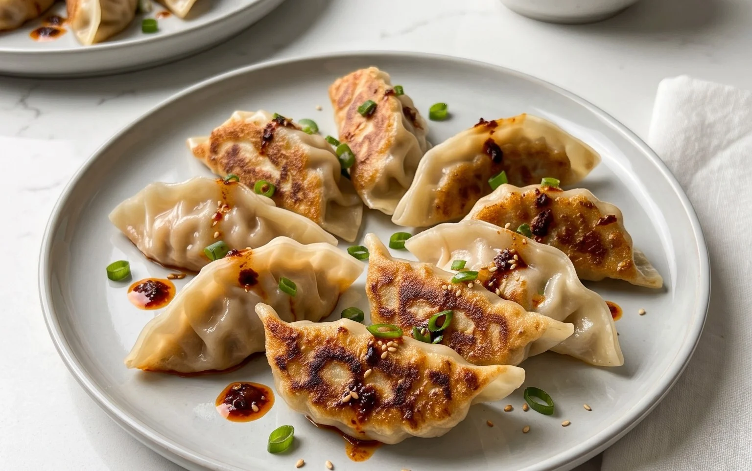 Chicken Potstickers (Pan Fried Dumplings)