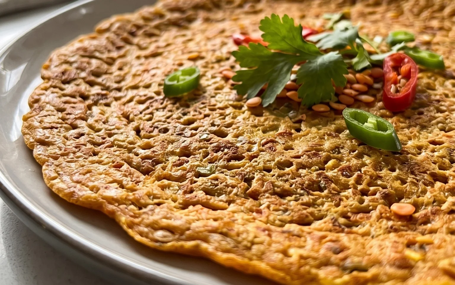 Masoor Dal Chilla | Savory Red Lentil Pancakes