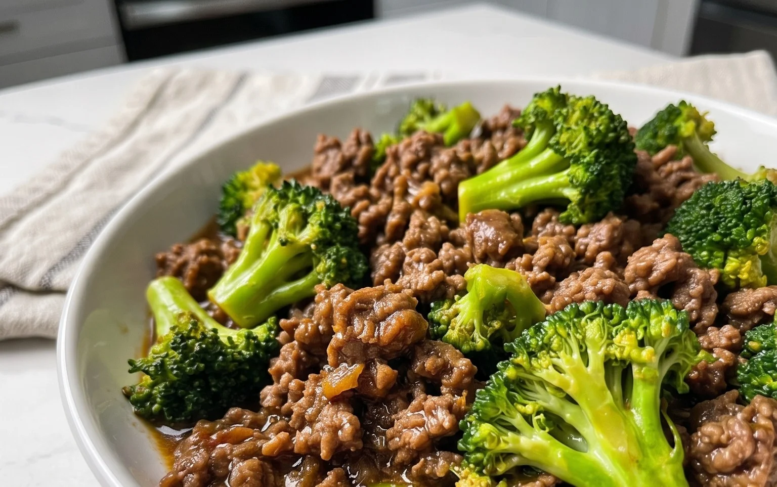 Ground Beef and Broccoli
