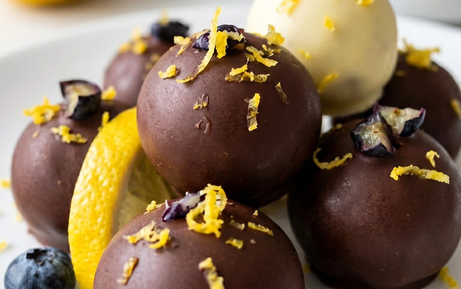 LEMON BLUEBERRY TRUFFLES